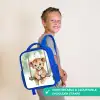 Leeuw - Dier - Kinderen - Jungle Kinderrugzak - Blauw middel -sfeer3_UK