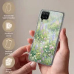 Bloemenveld - Heuvels - Kleurrijk Telefoonhoesje Samsung Galaxy A12 klein -sfeer3_NL