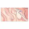 Marmer - Pastel - Roze - Blauw - Marmerlook - Abstract Muismat XXL klein -3d_leeg