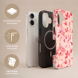 Botanisch - Bloemen - Rood Toughcase MagSafe Apple iPhone 17 klein 1017 -USP_Lagen_NL