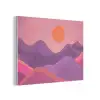 Zon - Heuvels - Paars - Abstract PET vilt klein -3d