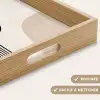 Abstract - Japandi - Beige - Modern Dienblad Rechthoek middel -USP_HandgreepFR