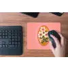 Illustratie - Bloemen - Rand - Roze muismat rubber klein -toetsenbord