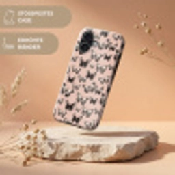 Tijdloos - Vlinders - Perzik Toughcase MagSafe Apple iPhone 17 klein 1017 -USP_RandenV_DE