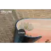 Roze landschap - Palmen - Water Placemat vinyl groot -closeup