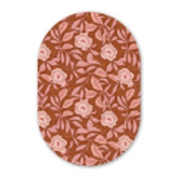 Patroon - Bladeren - Terracotta Wandcirkel Ovaal Aluminium middel 839 -3d