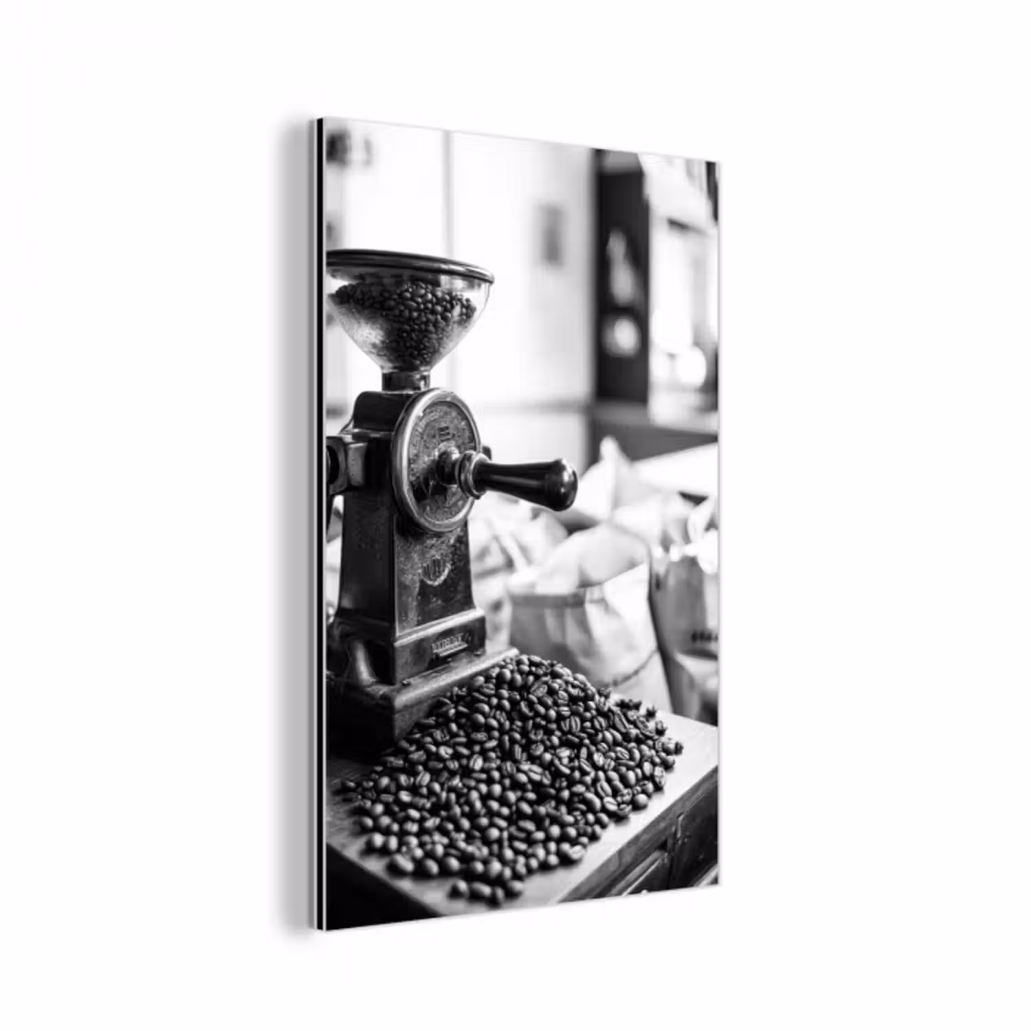 Alu-Dibond-Bild - Kaffeemühle - Gemahlen - Vintage