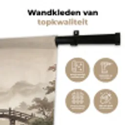 Azië - Landschap - Kleurrijk Wandkleed katoen middel -sfeer2
