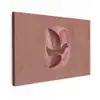 Illustratie - Vogels - Abstract - Roze Tuinposter op houten frame 2 cm dik klein -3d