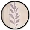 Tak - Bladeren - Minimalistisch - Beige Fotolijst rond zonder passe partout klein -3d