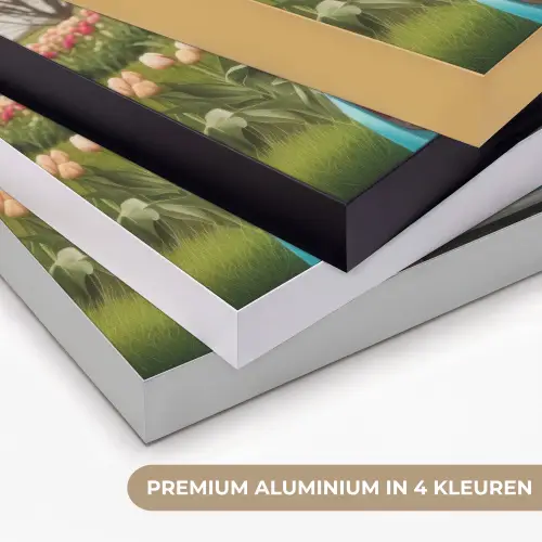 Konijn - Boerderij - Eieren Textielframe zwart klein -USP_kleurenNL
