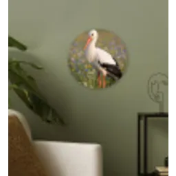 Ooienvaar - Bloemen - Weide - Kleurrijk Wandcirkel kunststof plaat 5mm dik klein -sfeer3