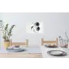 Lotusbloemen - Vissen - Bladeren - Zwart Muursticker klein -eettafel