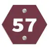 Bordeauxrood - Traditioneel Naambord Hexagon klein -3d