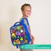 Grappige Monsterbende Kinderrugzak - Blauw middel -sfeer3_NL