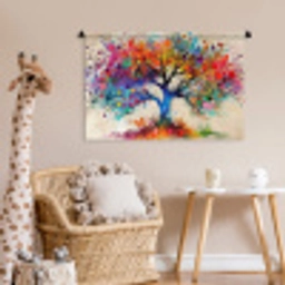 Levensboom - Natuur - Kleurrijk - Boom Wandkleed katoen middel -wsfeer5_kind