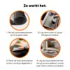 Bloem - Minimalistisch - Zwart - Wit Inductie beschermer vinyl 3mm klein -zzzzzzz-td-werking