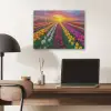 Tulpenveld - Zonsondergang - Kleurrijk PET vilt klein -sfeer5