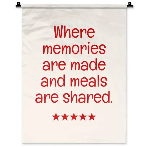 Quote - Sterren - Rood - Memories Wandkleed katoen klein -zz3d