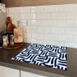 Abstract - Modern - Blauw Inductie beschermer vinyl 3mm middel 274 -sfeer3