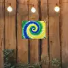 Spiraal - Groen - Draaiend tuinposter los doek klein -sfeer1