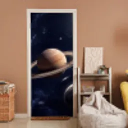 Planeten - Saturnus - Ruimte deurposter klein -sfeer1