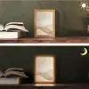 Beige - Natuur - Abstract - Modern Light Box met kabel (Tafellamp) klein -sfeer3