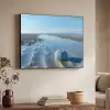 Strand - Schild - Water - Blauw Textielframe - compleet frame klein -sfeer3
