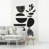 Japandi - Zwart - Abstract fotobehang vinyl groot -woonkamer