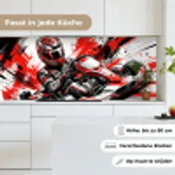 Kart - Coureur - Snelheid - Rood keuken achterwand 2 middel -sfeer4_DE