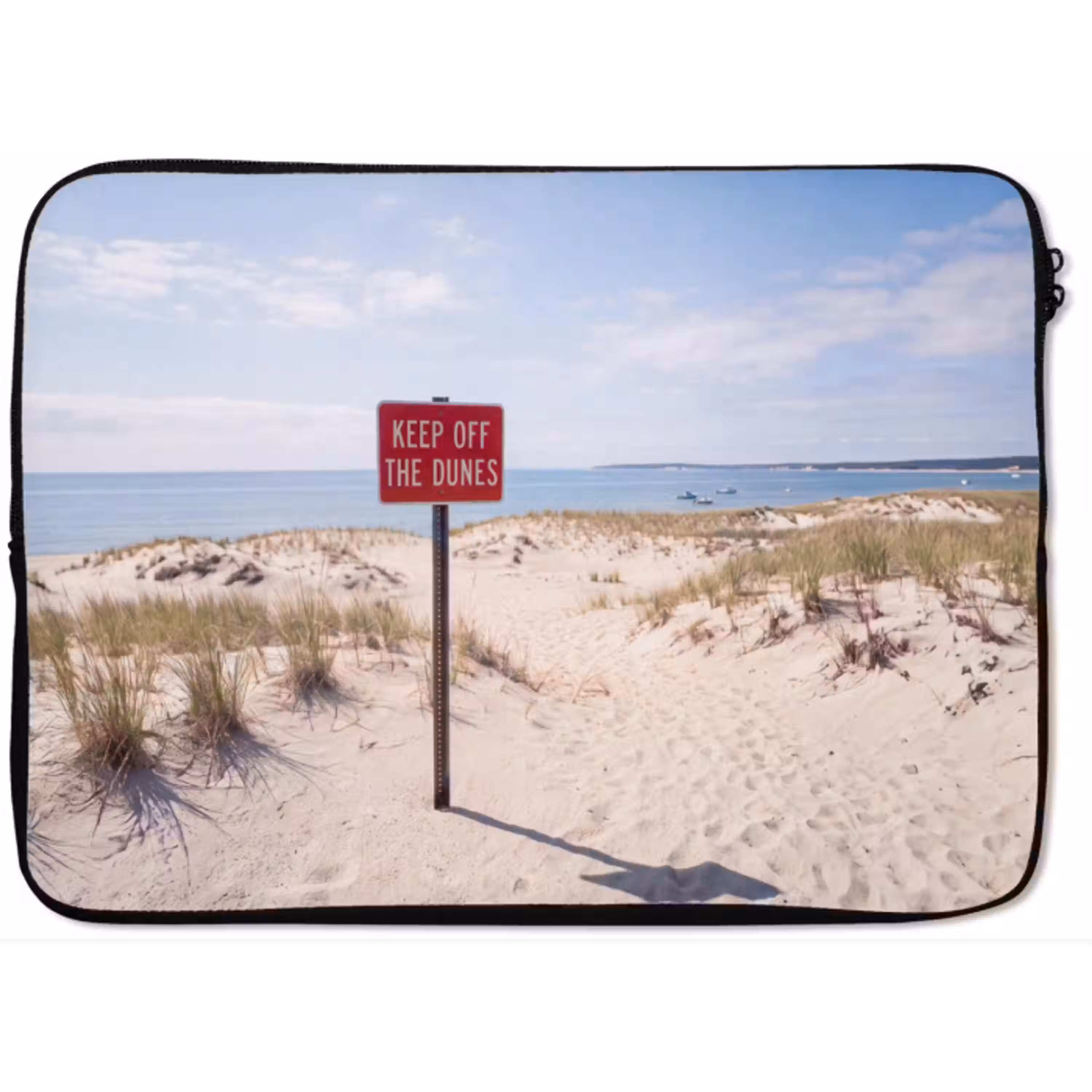 Duin - Bord - Kust - Landschap - Rood laptophoes neopreen klein -zkaufland3dotto