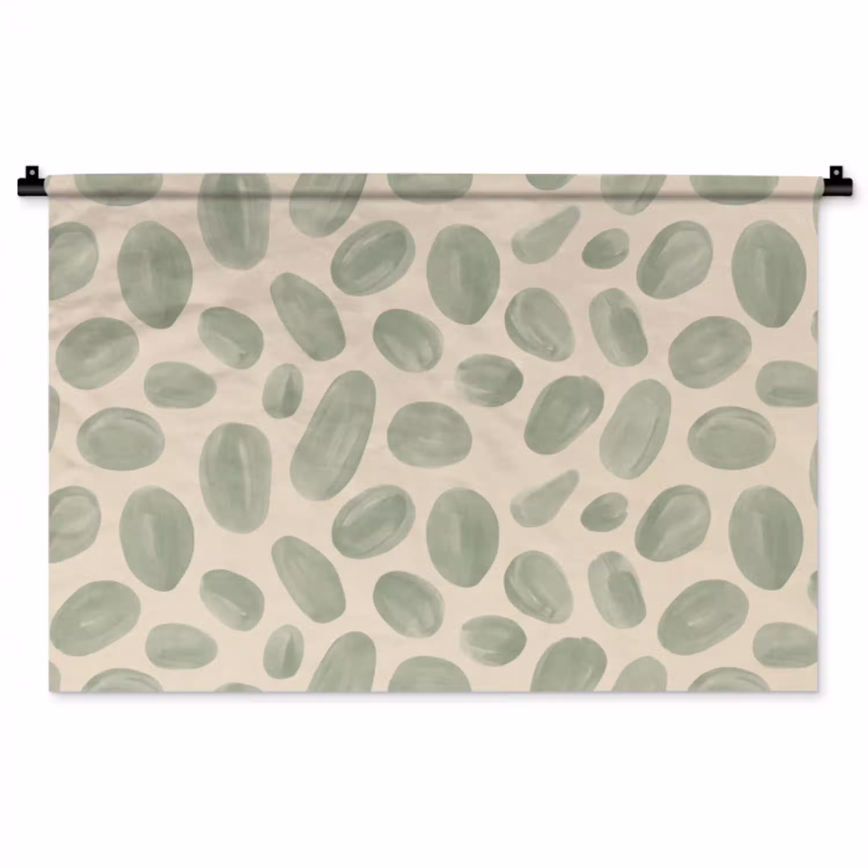 Abstract - Patroon - Organisch - Groen - Modern Wandkleed katoen middel -zz3d