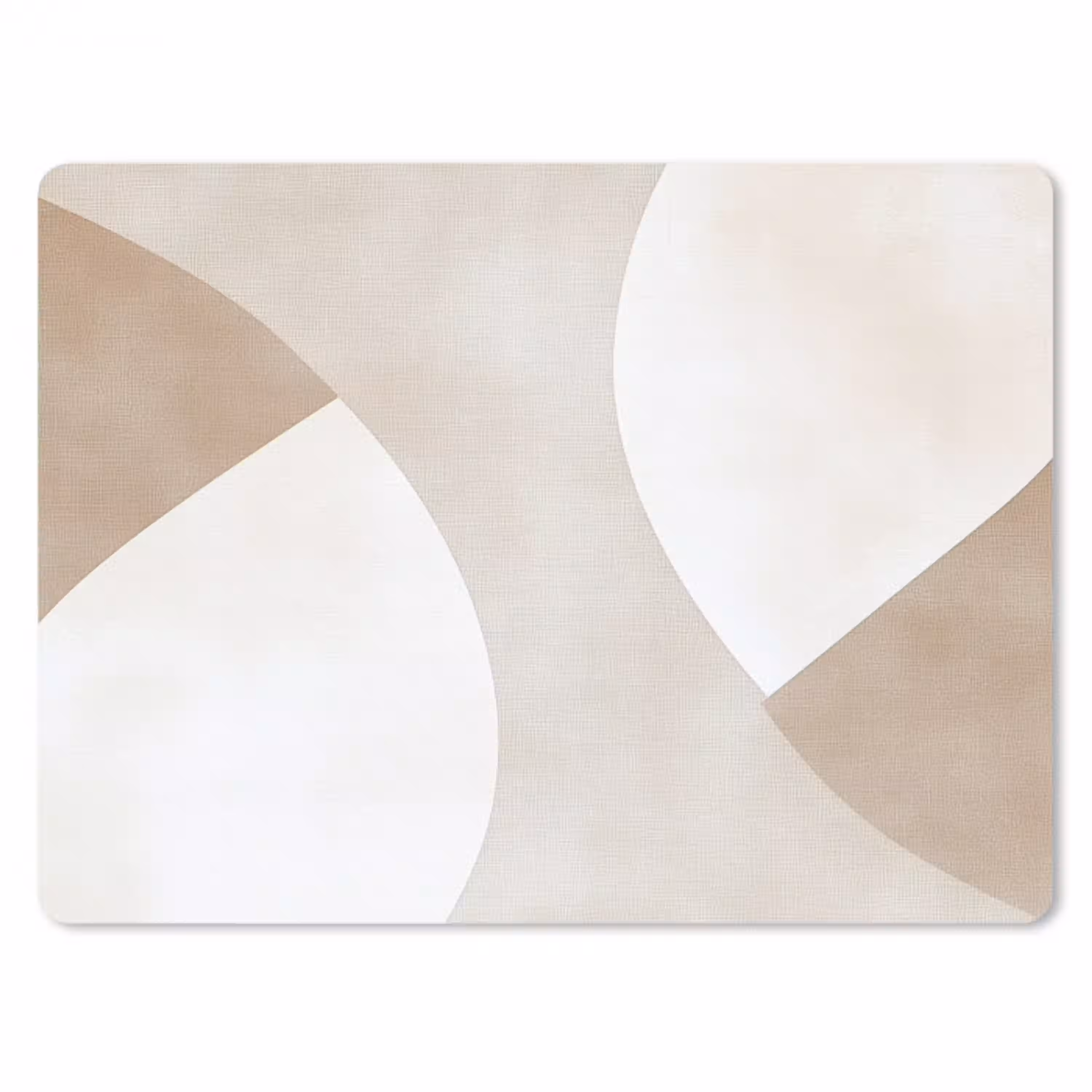 Bruin - Japandi - Abstract muismat rubber klein -3d