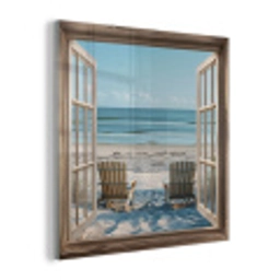 Doorkijk - Strandstoelen - Duinen - Zee - Natuur plexiglas 5mm klein -z3d