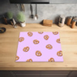 Pretzels - Eten - Paars Inductie beschermer vinyl 3mm middel -sfeer5