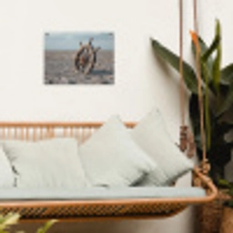 Scheepsstuur - Hout - Bruin - Zand tuinposter los doek klein -sfeer7