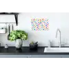Hartjes - Kleurrijk - Patroon - Levendig Muursticker klein -keuken