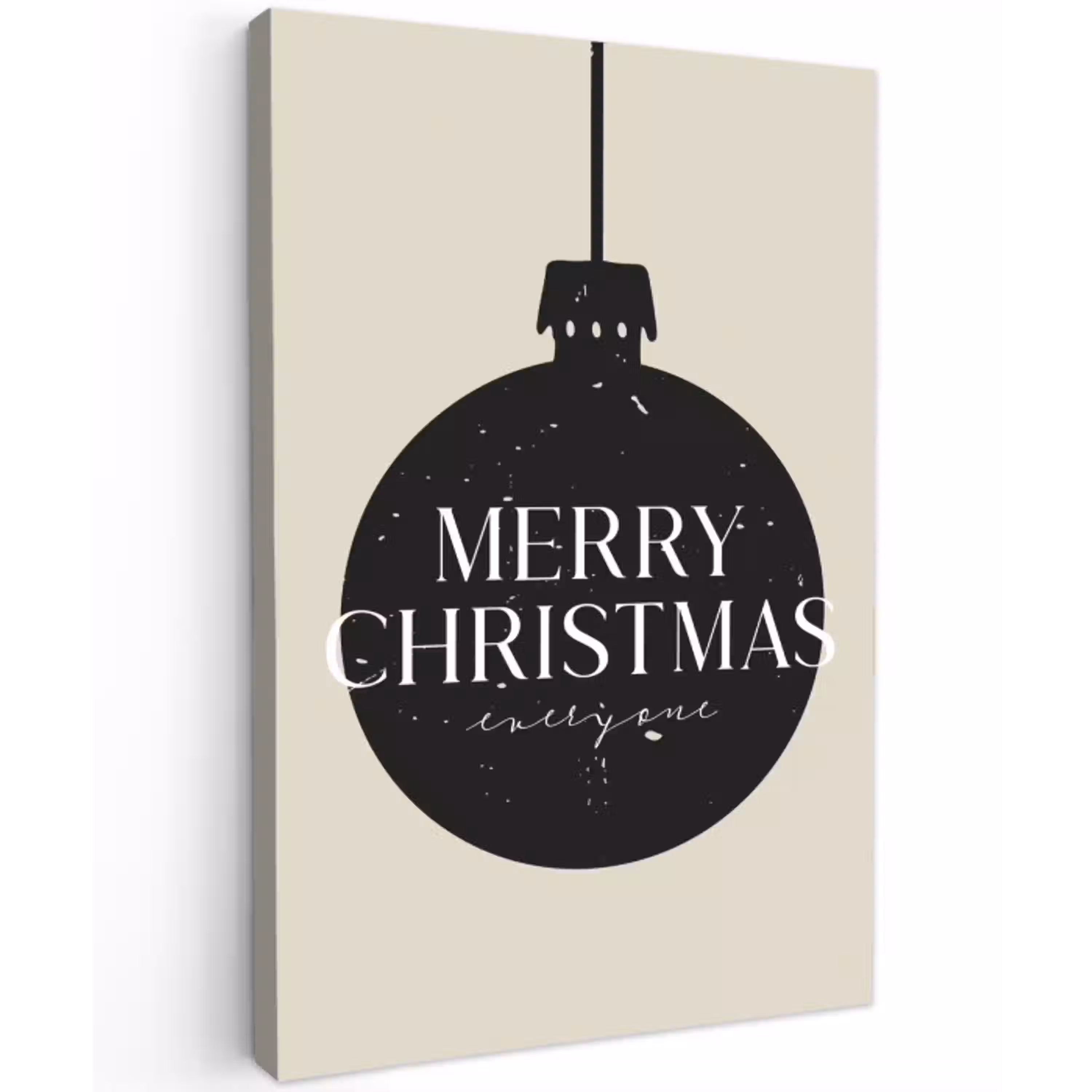 Kerstballen - Japandi - Christmas - Zwarte kerstballen canvas 2cm klein -z3d