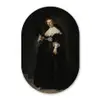 Het huwelijksportret van Oopjen Coppit - Rembrandt van Rijn Wandcirkel Ovaal Forex klein -3d