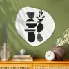 Japandi - Zwart - Abstract Wandcirkel Organisch Plexiglas middel -sfeer2