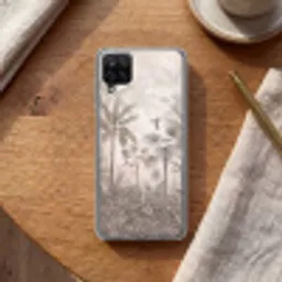 Jungle - Banenboom - Kolibrie - Beige Telefoonhoesje Samsung Galaxy A12 klein -sfeer1