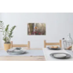 Roodborst - Tak - Bessen - Natuur Muursticker klein -eettafel