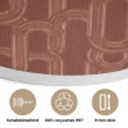 Abstract - Textuur - Bruin Akoestische PET Vilt - Rond klein 838 -closeup_DE