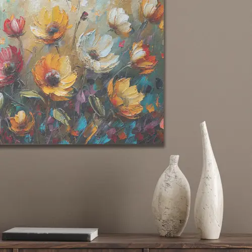 Watercolor - Bloemen - Kunst - Modern PET vilt klein -sfeer6_closeup