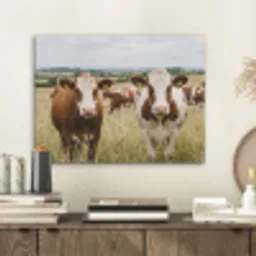 Koeien - Portret - Weide - Boerderij - Nieuwsgierig PET vilt klein -sfeer1