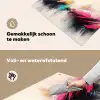 Dynamisch - Abstract - Kleurrijk - Zwart Inductie beschemer met haakjes klein -ky-schoon-nl