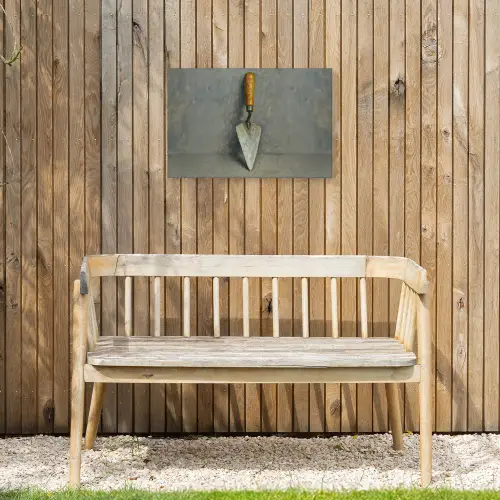 Troffel - Verf - Gereedschap Tuinposter op houten frame 2 cm dik klein -sfeer4