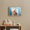 Paard - Meisjes - Blauw - Roze Light Box met batterij (Wandlamp kind) middel -sfeer2_kind