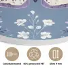 Vlinder - Bloemtakken - Lichtblauw Akoestische PET Vilt - Rond klein -closeup_NL