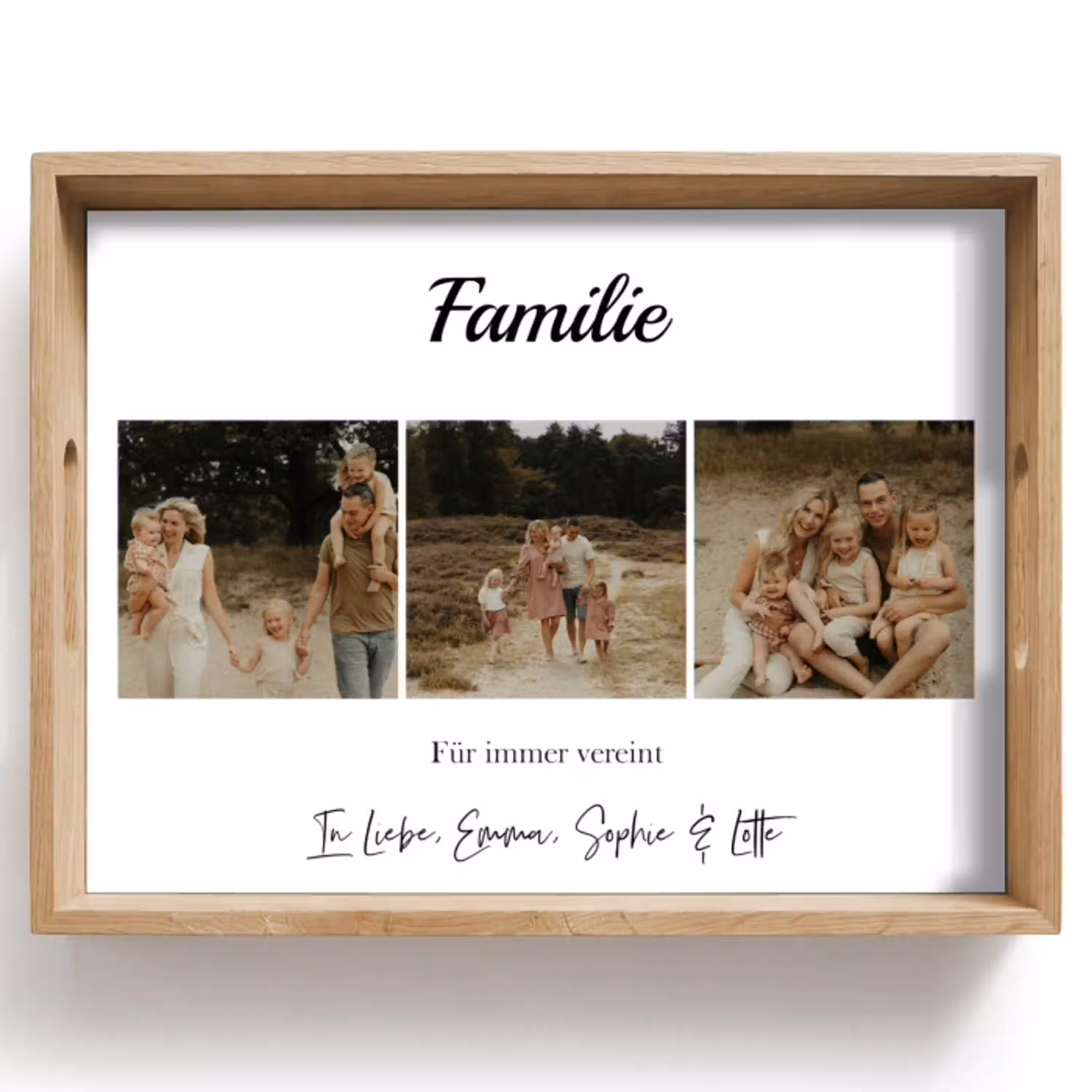 Familie - Fotocollage - 3 Fotos Dienblad Rechthoek middel -z3d_shopping